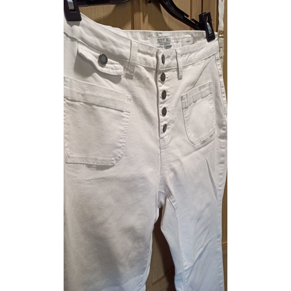 Judy Blue White High-Rise Flare Jeans - Picture 3 of 7